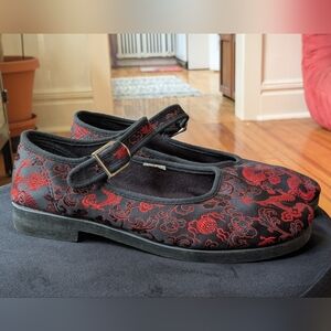 T.U.K. Red and Black Dragon Mary Janes